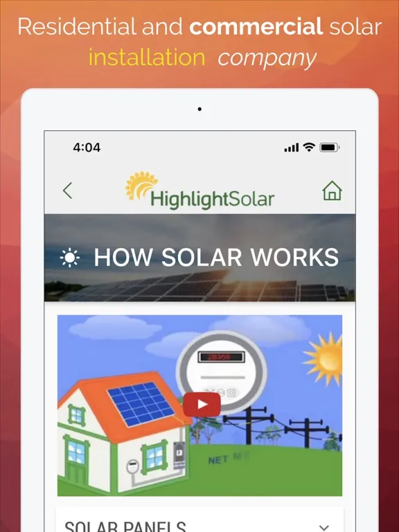 Highlight Solar iPad  স্ক্রিনশট
