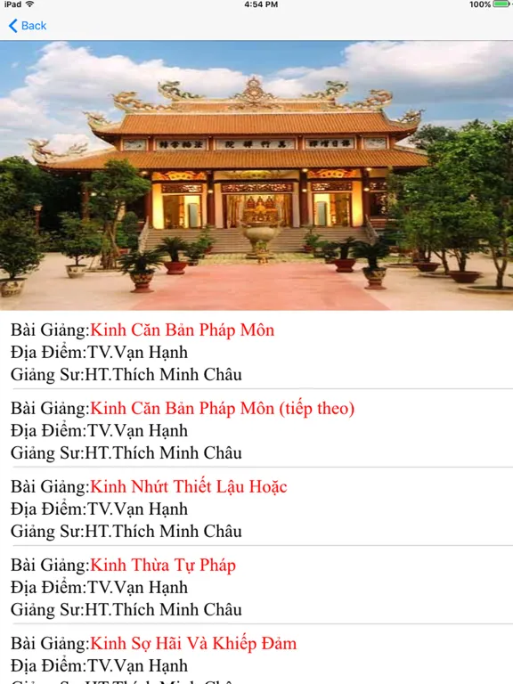 Captures d'écran de Toan Tap Thich Minh Chau iPad 