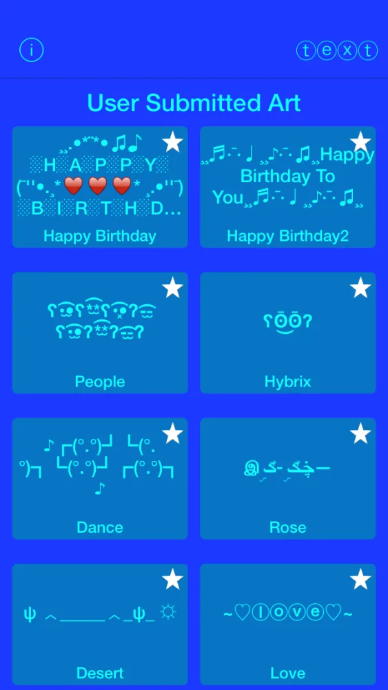 Zrzuty ekranu Cool Text Art Free - Add fun emoticons to messages or social network updates with the greatest of ease!