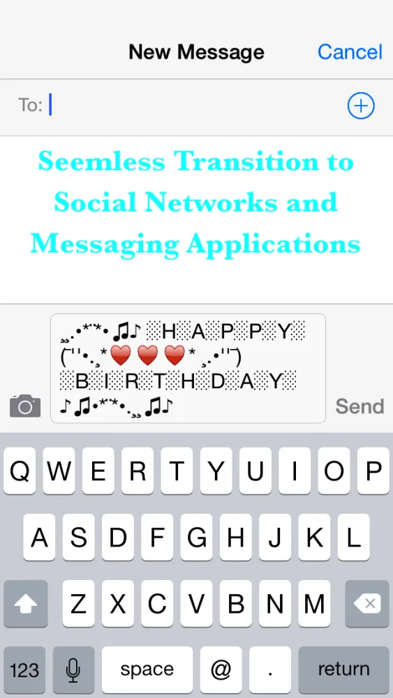Zrzuty ekranu Cool Text Art Free - Add fun emoticons to messages or social network updates with the greatest of ease!