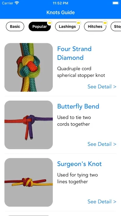 Скриншоты Knot Tying: Knots Guide