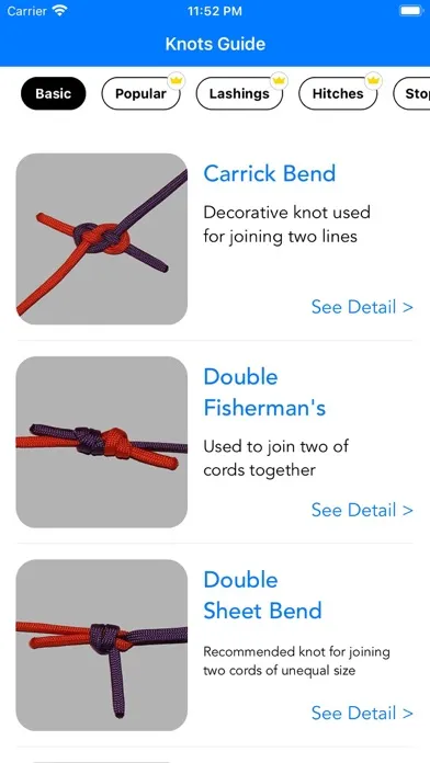 Скриншоты Knot Tying: Knots Guide