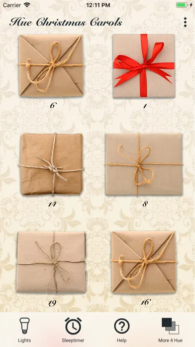 ภาพหน้าจอของ Hue Christmas Carols Advent