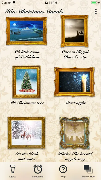 ภาพหน้าจอของ Hue Christmas Carols Advent