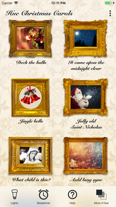 ภาพหน้าจอของ Hue Christmas Carols Advent