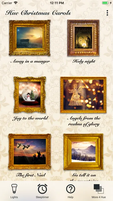 ภาพหน้าจอของ Hue Christmas Carols Advent