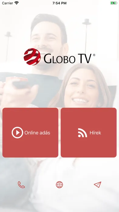Capturas de tela do Globo TV