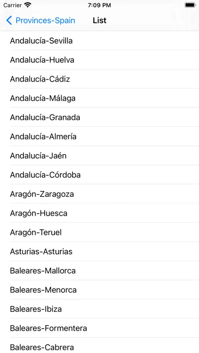 Provincias-España应用截图