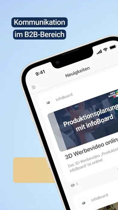 Capturas de tela do infoBoard CuBiz App