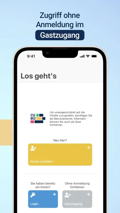 Capturas de tela do infoBoard CuBiz App