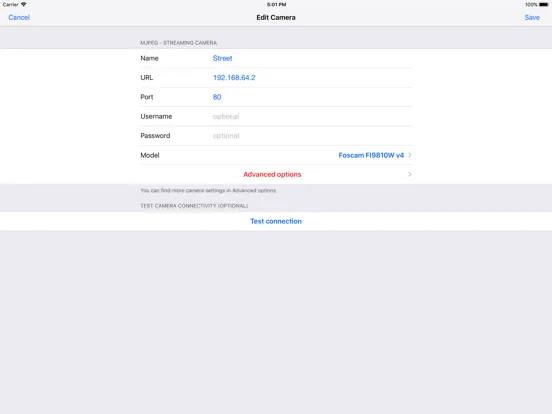IP Cam Soft Lite iPad  স্ক্রিনশট