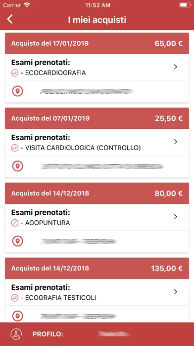 Capturas de tela do Gruppo San Donato