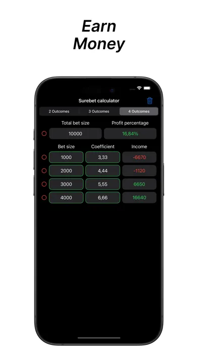 Surebet Profit Calculator Screenshots
