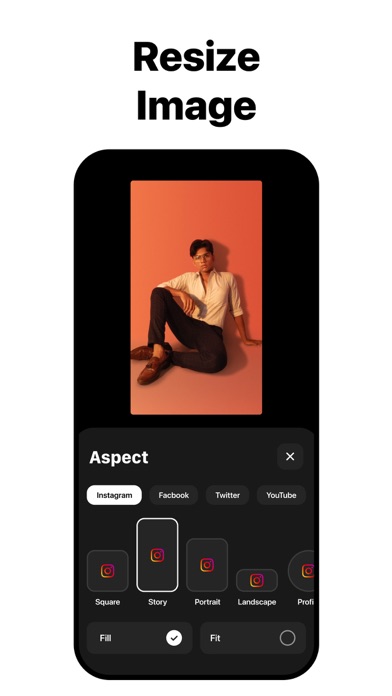 Instasize Crop AI Photo Editor स्क्रीनशॉट