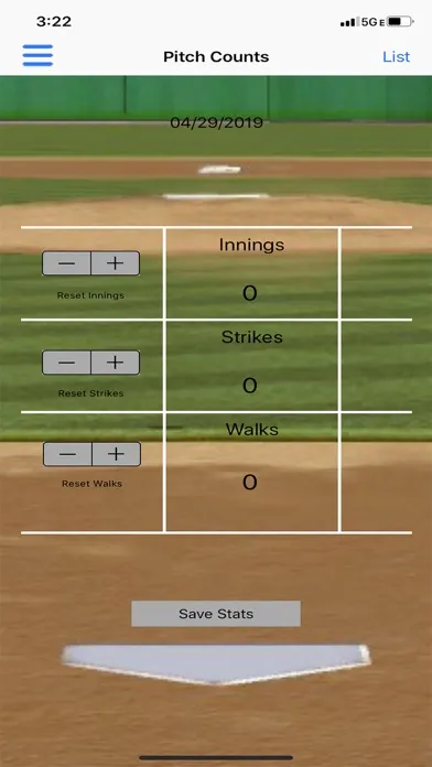 Capturas de pantalla de Pitching Tracker