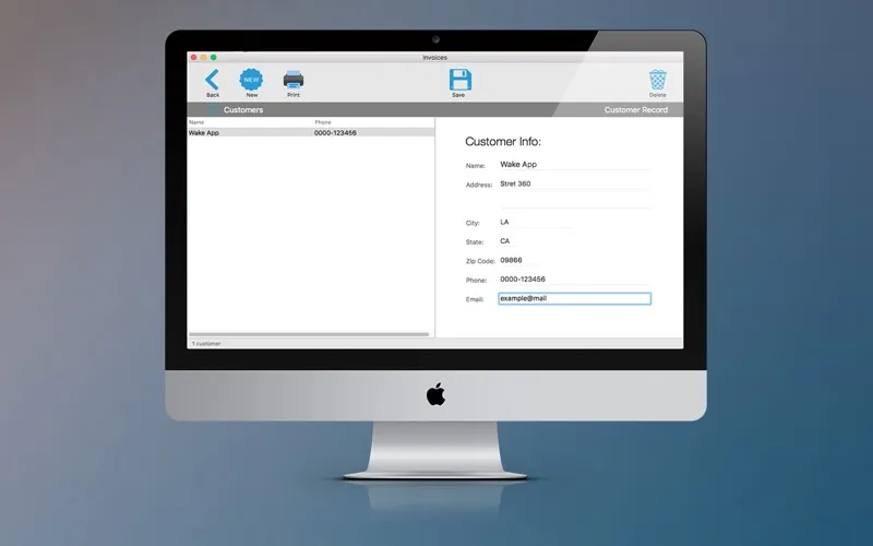 Capturas de tela do Invoices