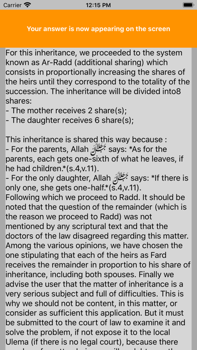 Zrzuty ekranu calcul of inheritance