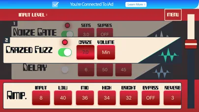 jgEffects - Multi Effects Pedal Ekran Görüntüleri