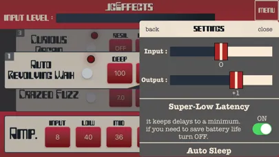 jgEffects - Multi Effects Pedal Ekran Görüntüleri