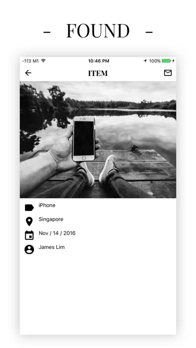 Screenshot di Found - A lost and found app