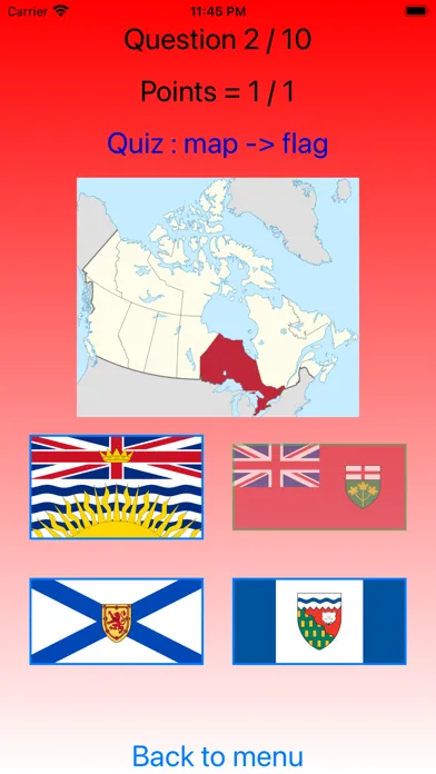 Provinces of Canada スクリーンショット
