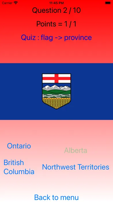 Provinces of Canada スクリーンショット