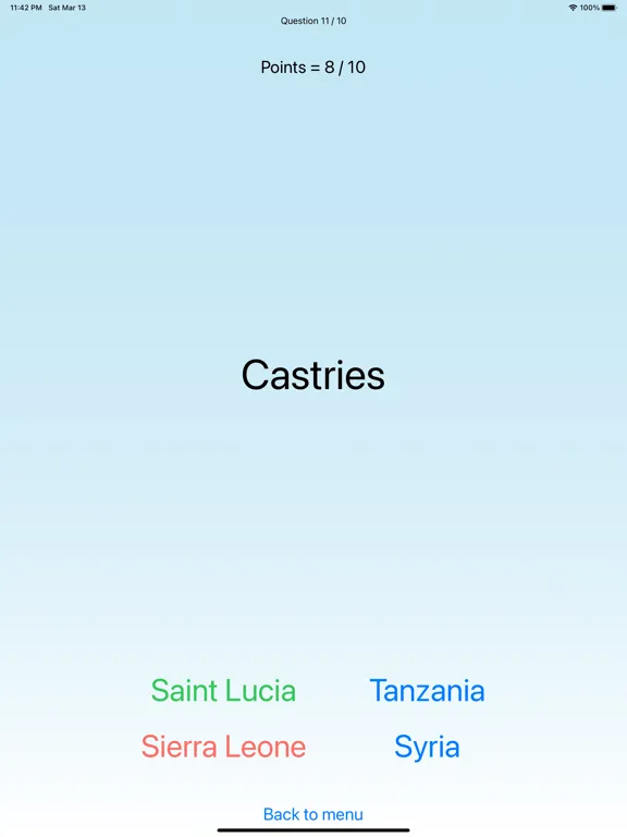 National capital cities - quiz iPad  Screenshots