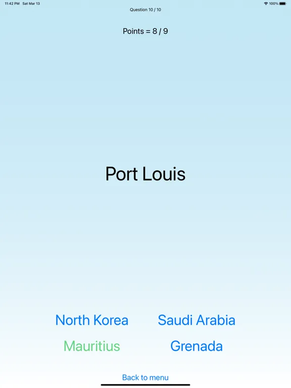 National capital cities - quiz iPad  Screenshots