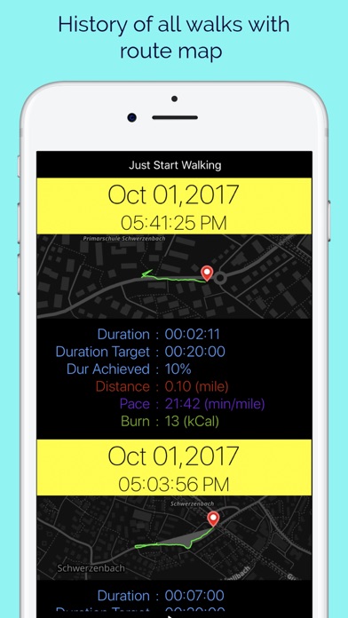 ภาพหน้าจอของ jS Walk 20 - Walking Tracker