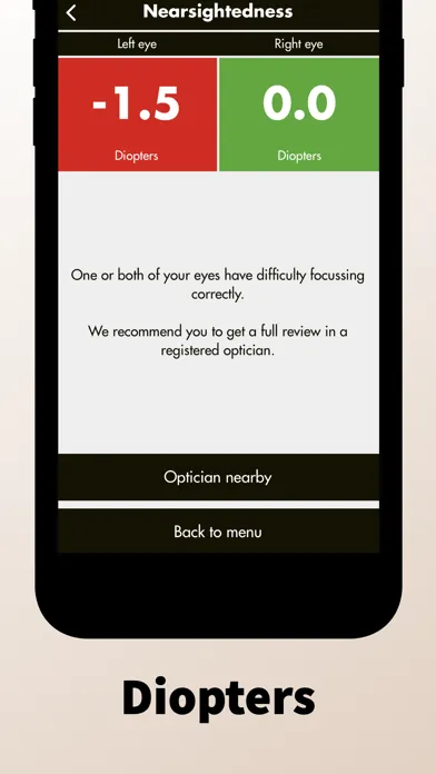 Capturas de tela do Eye Meter