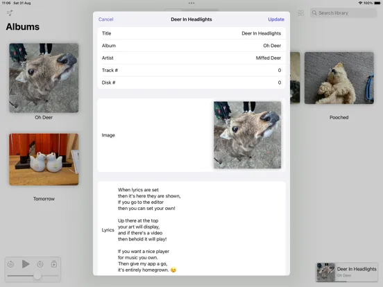 Скриншоты Medlied Media Library & Editor iPad 