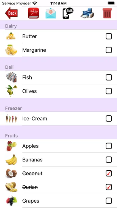 Shopping-List. Ekran Görüntüleri