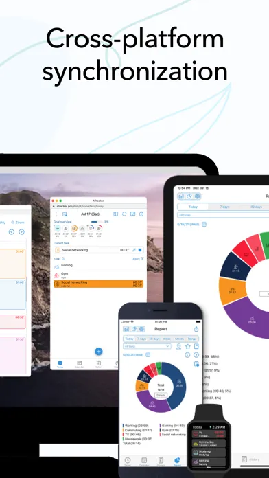 Tangkapan skrin ATracker PRO Time Tracker