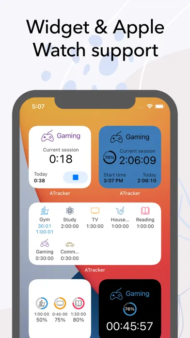Tangkapan skrin ATracker PRO Time Tracker