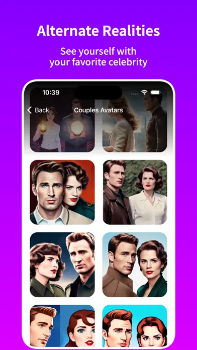 Ảnh chụp màn hình của Glimpse : Couples AI Avatars