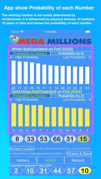 Tangkapan layar Mega Millions AI