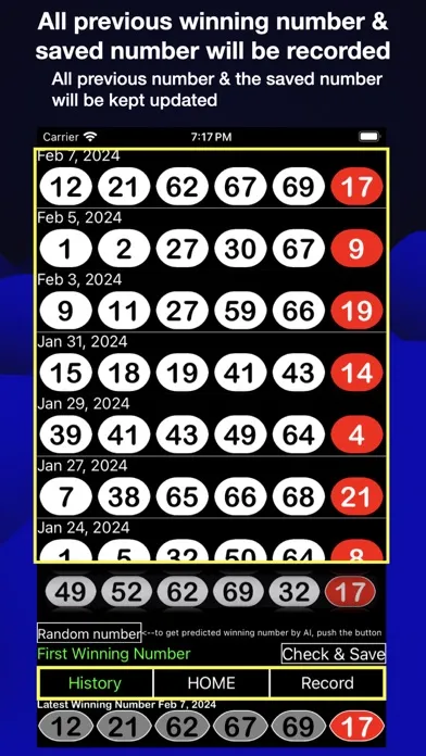 Powerball Analyzer স্ক্রিনশট
