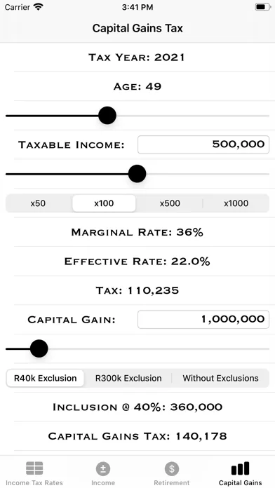 SA Tax スクリーンショット