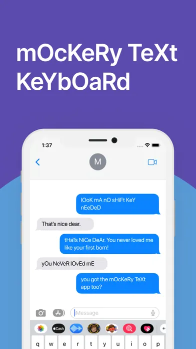 ภาพหน้าจอของ mOcKeRy TeXt