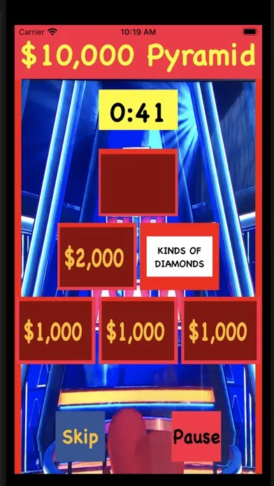 Capturas de tela do $10,000 Pyramid