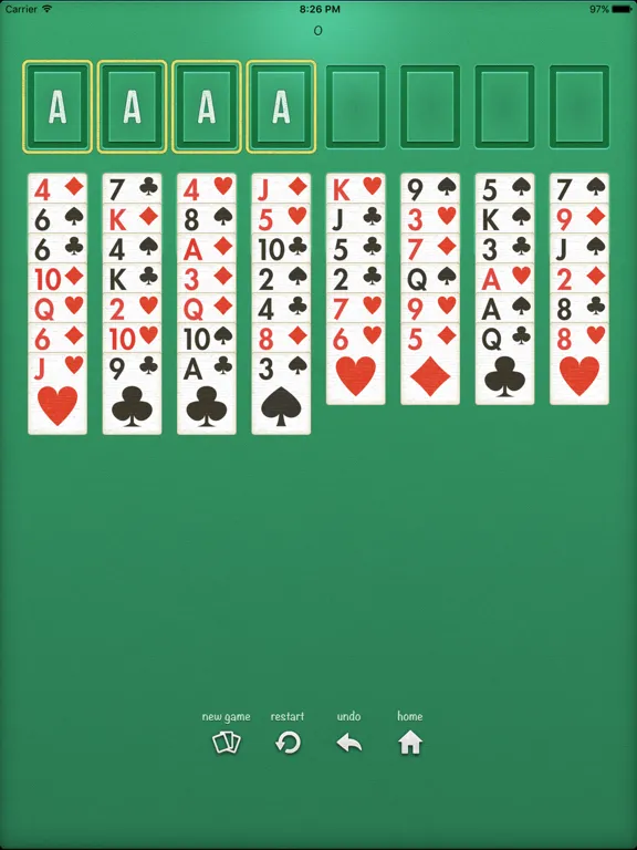 Capturas de tela do Freecell - move all cards to the top iPad 