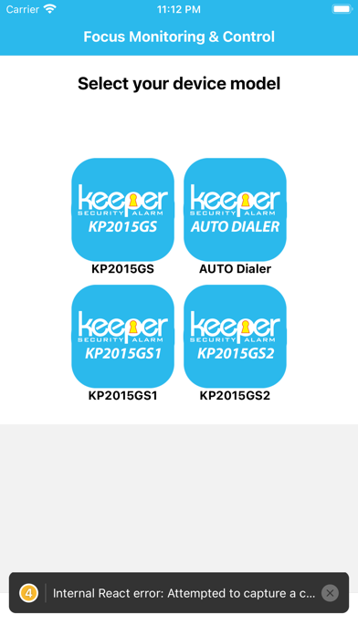Capturas de tela do Keeper security alarm