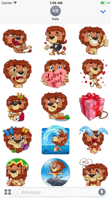 Captures d'écran de King Leo,Stickers for iMessage