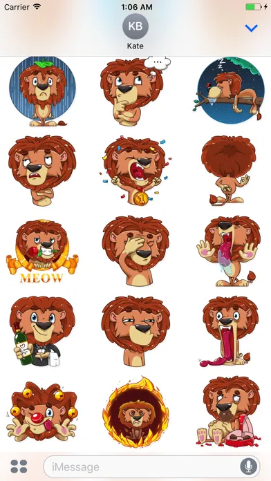 Captures d'écran de King Leo,Stickers for iMessage