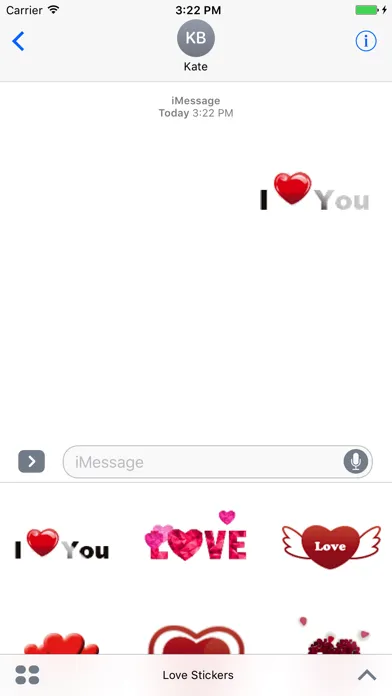 Love-Stickers. Ekran Görüntüleri
