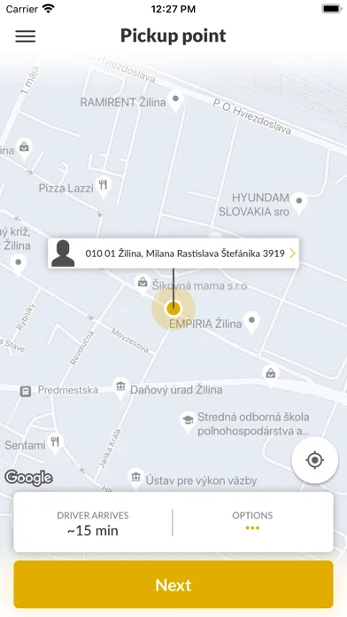Tangkapan layar KERAM TAXI Žilina