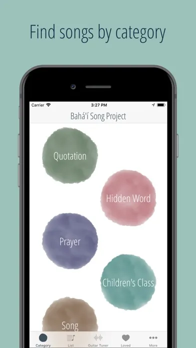 Capturas de pantalla de Bahá'í Song Project