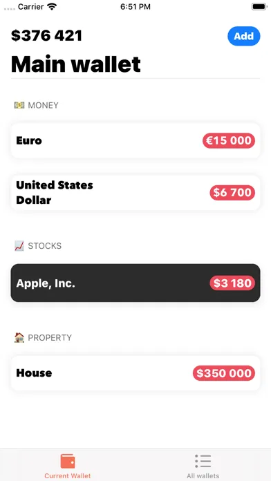 Tangkapan skrin Finances - Your Portfolio