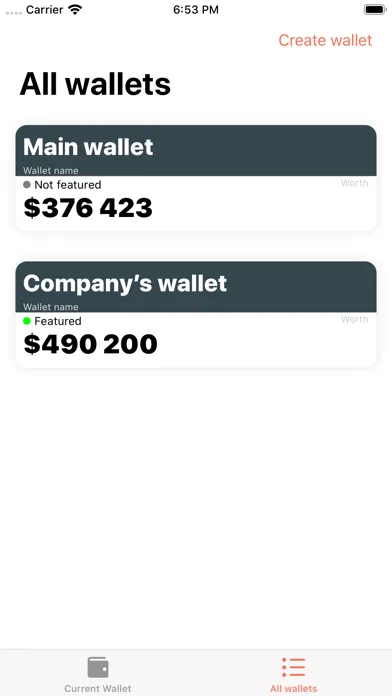 Tangkapan skrin Finances - Your Portfolio