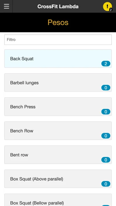 Ảnh chụp màn hình của CrossFit Lambda
